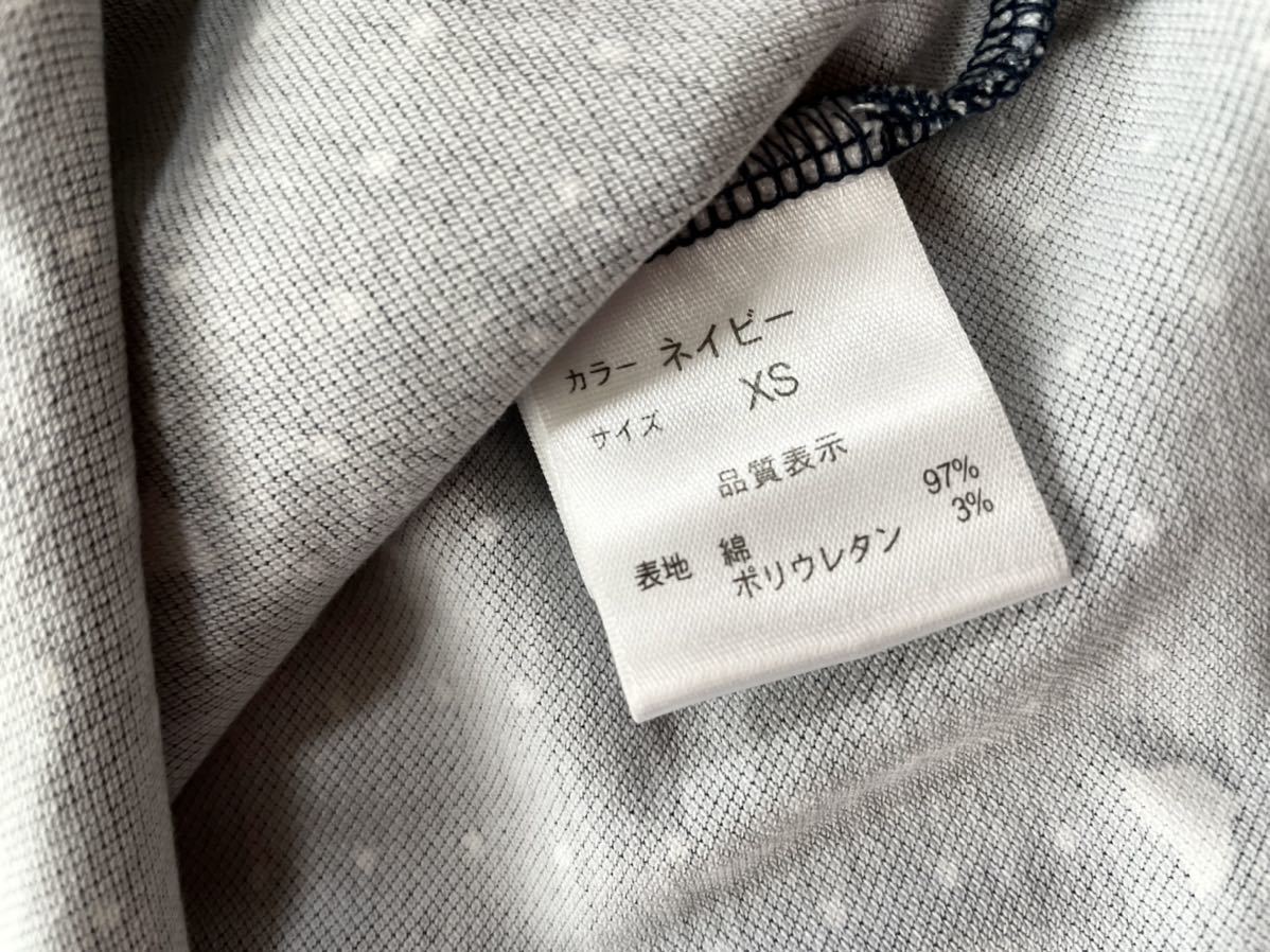 ★birdie バーディー★ネイビーカラーに小鳥の柄が可愛い！レディースストレッチ半袖ポロシャツ/S_画像7