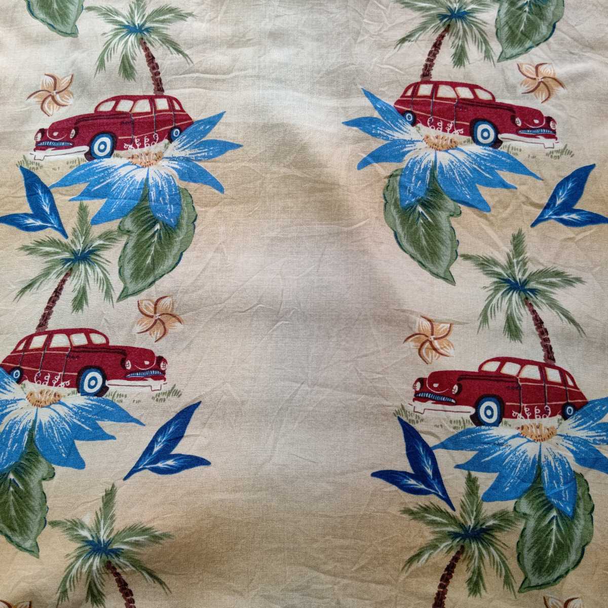 A208 aloha shirt short sleeves Ray yon Hawaiian Ame car old car Vintage car pineapple connection M old clothes USA bell air Chevrolet FORD L X