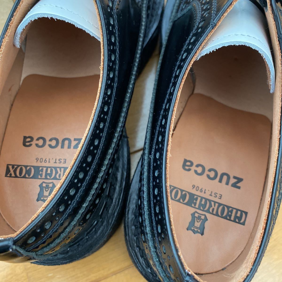 新品 ズッカ zucca×GEORGE COXウィングチップシューズ 黒 サイズ 新品 ズッカ zucca×GEORGE COXウィングチップシューズ 黒 サイズ
