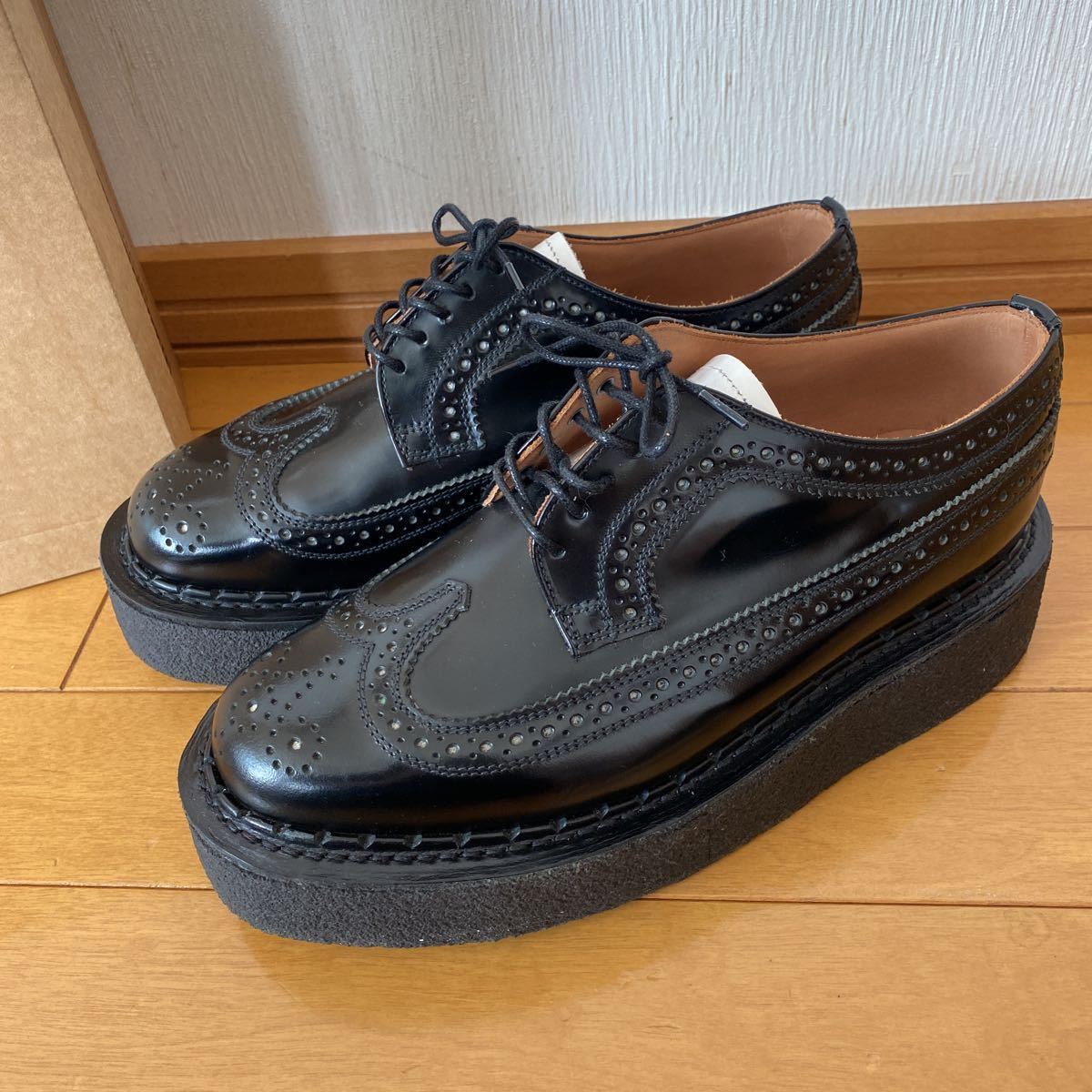 新品 ズッカ zucca×GEORGE COXウィングチップシューズ 黒 サイズ 新品 ズッカ zucca×GEORGE COXウィングチップシューズ 黒 サイズ