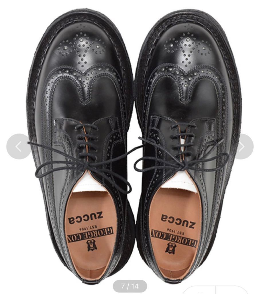 新品 ズッカ zucca×GEORGE COXウィングチップシューズ 黒 サイズ 新品 ズッカ zucca×GEORGE COXウィングチップシューズ 黒 サイズ