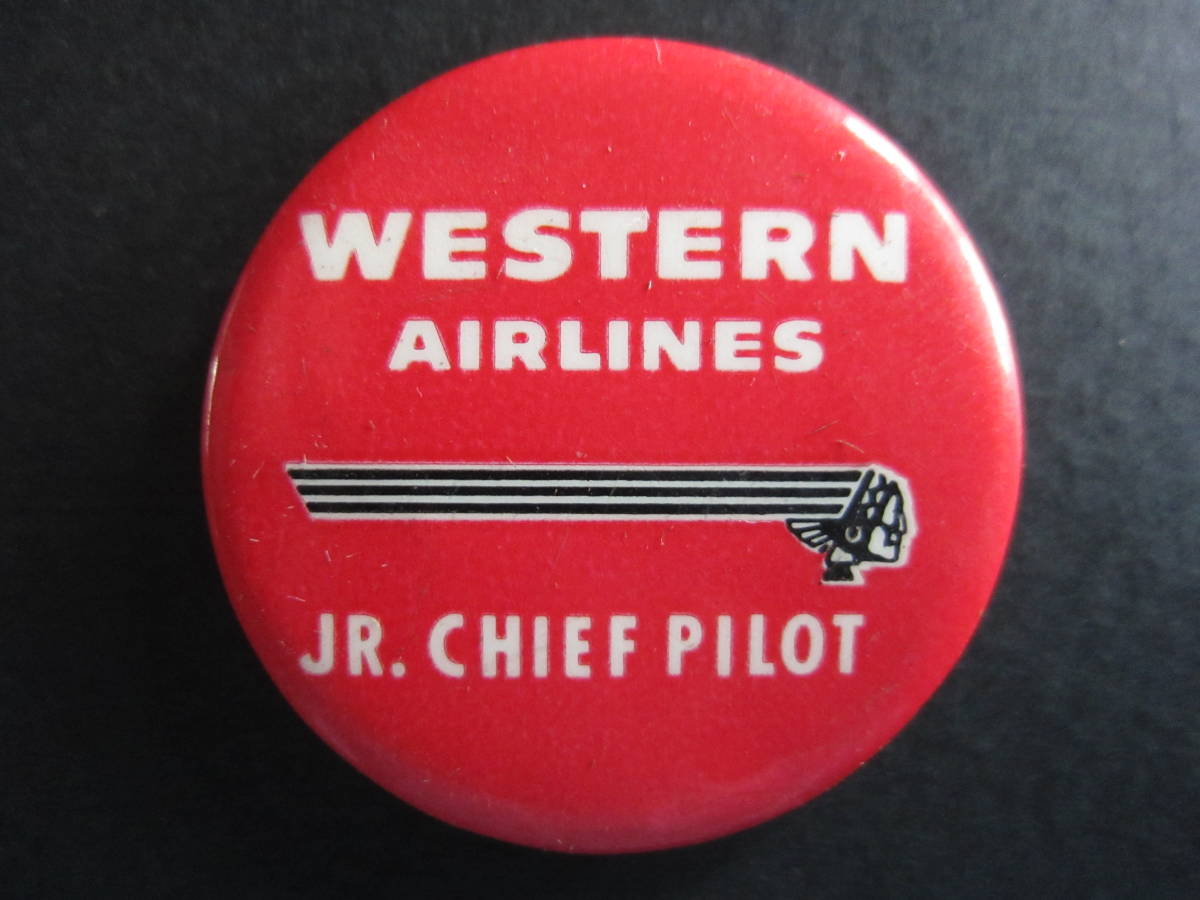 ウェスタン航空■WESTERN AIRLINES■デルタ航空■CHIEFTAIN（1957-1959） ■缶バッチ_画像1
