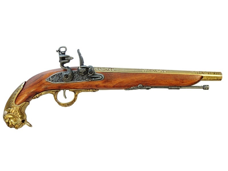 モデルガン ジャーマン ピストル ゴールド DENIX デニックス 1043/L 18世紀 レプリカ 銃 コスプレ リアル 本格的 小物 模造 18世紀