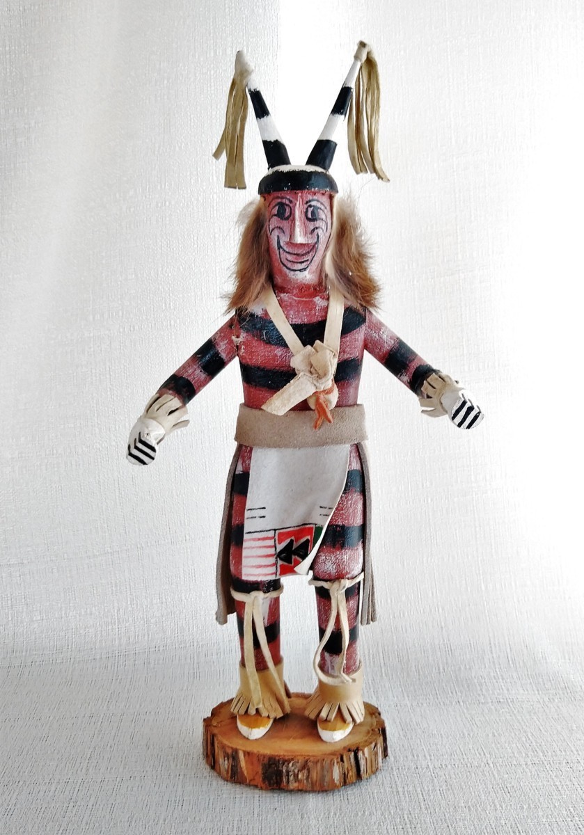  Crown *kachina road ..neitib* american handmade / Indian ..Kachina Doll Clown hand made / tree carving kachina doll / doll 