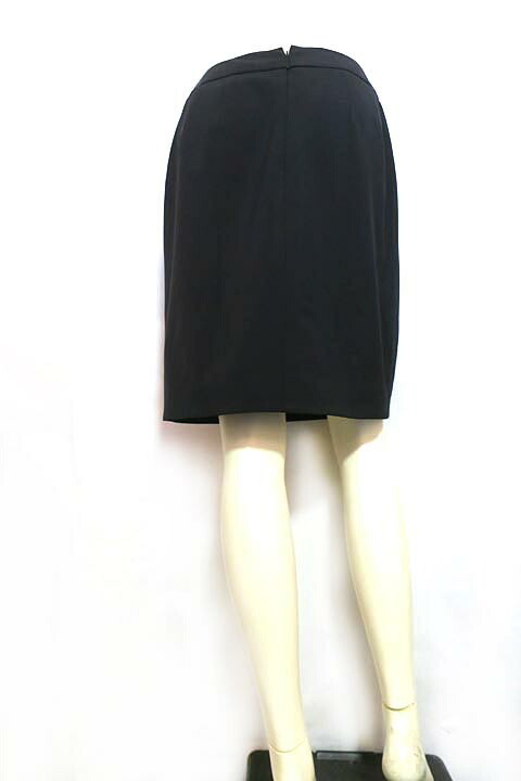 [ б/у ]Rene Rene юбка женский колено сверху юбка черный 38 размер 9 номер сделано в Японии 