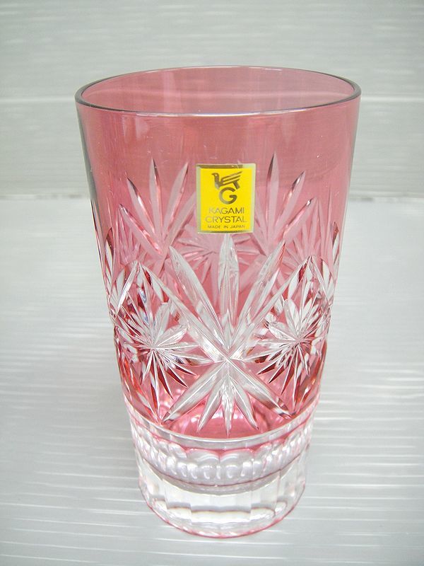 [NH592] не использовался kagami crystal пара высокий стакан 2540 цвет .. crystal высокий стеклянный стакан каждый . crystal 