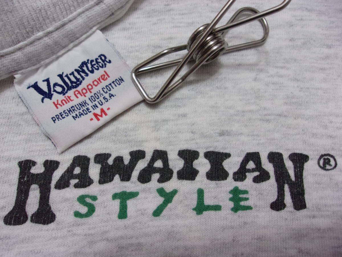 90's HAWAIIAN STYLE Tシャツ size M 90年代 USA製 ハワイアンスタイル トップス Old Vintage 古着 ラスタ ドレッドヘアの画像4