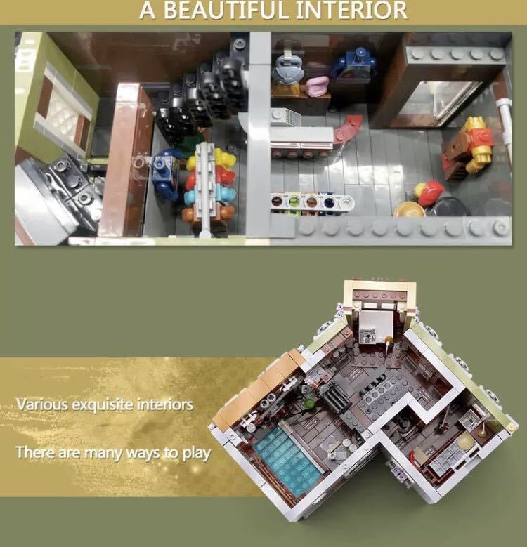 LEGO互換 角の商店 建物 レゴ_画像5