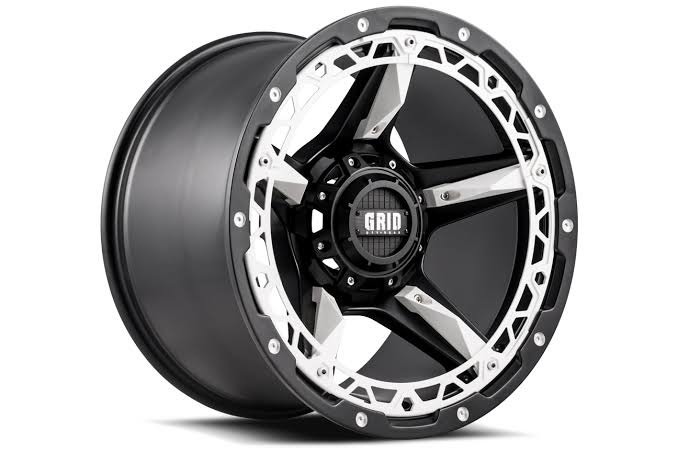 ＧＲＩＤ★ＧＤ４★１７インチ×９Ｊ★オフロードホイール！ＵＳＡブランド！ホイールのみ４本セット！シエラ　ラングラー　ラムトラック_MATTE BLACK/WHITE INSERT