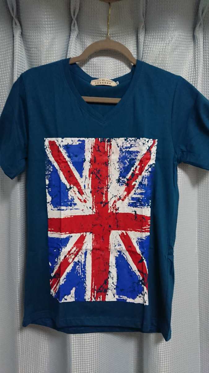 新品 VネックTシャツ 緑_画像1