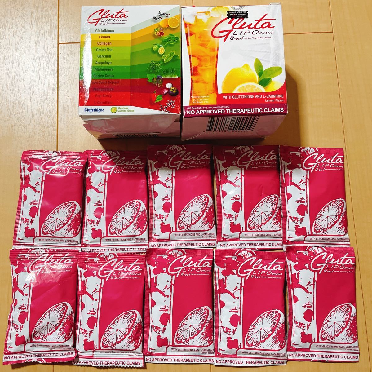 Gluta lipo darkchoco 25g×10pcs(1box) lemonade