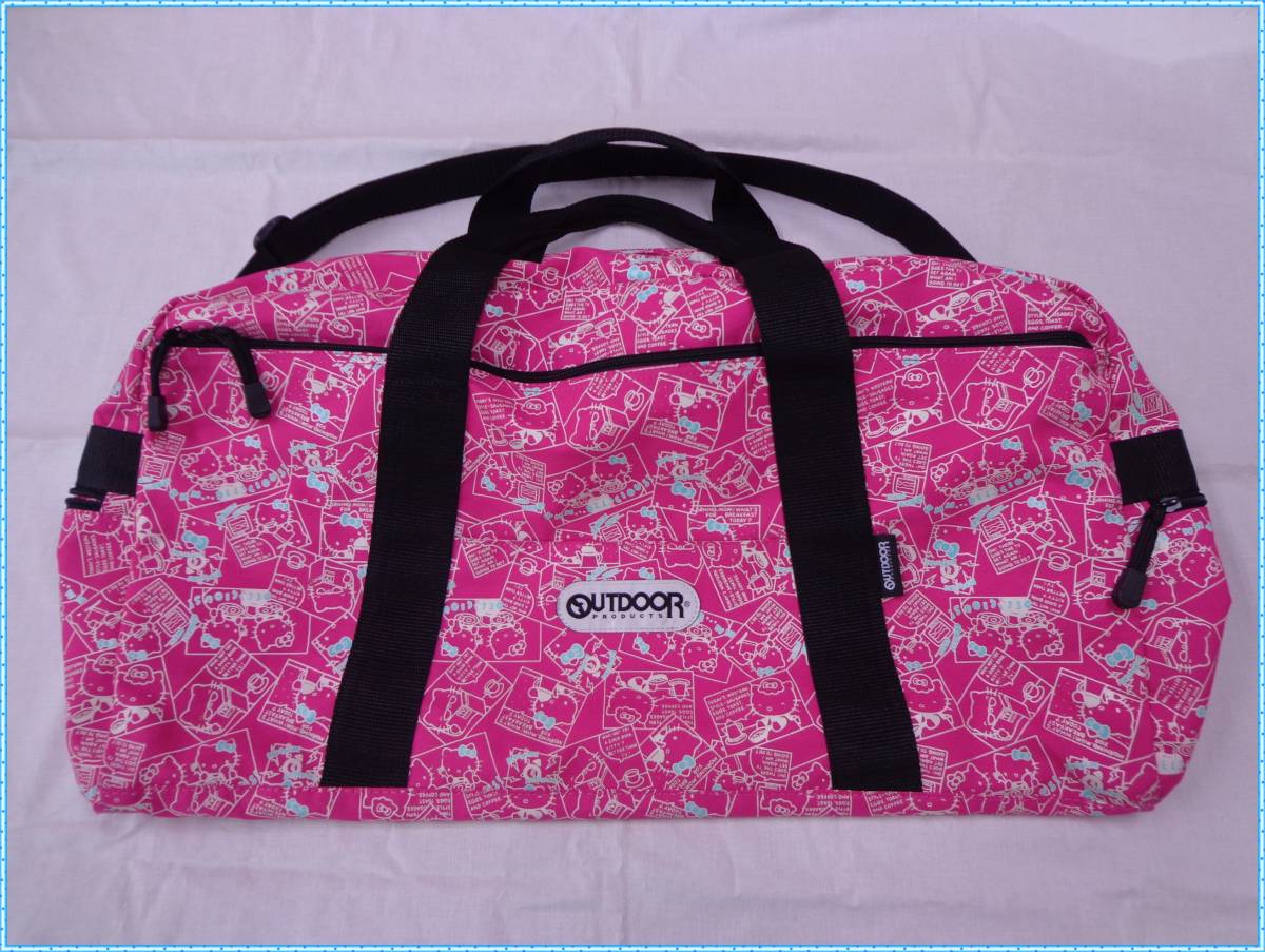 *1864 [ бесплатная доставка ] OUTDOOR PRODUCTS Outdoor Products roll сумка "Boston bag" Hello Kitty сотрудничество rose 2WAY карман большое количество большая вместимость 