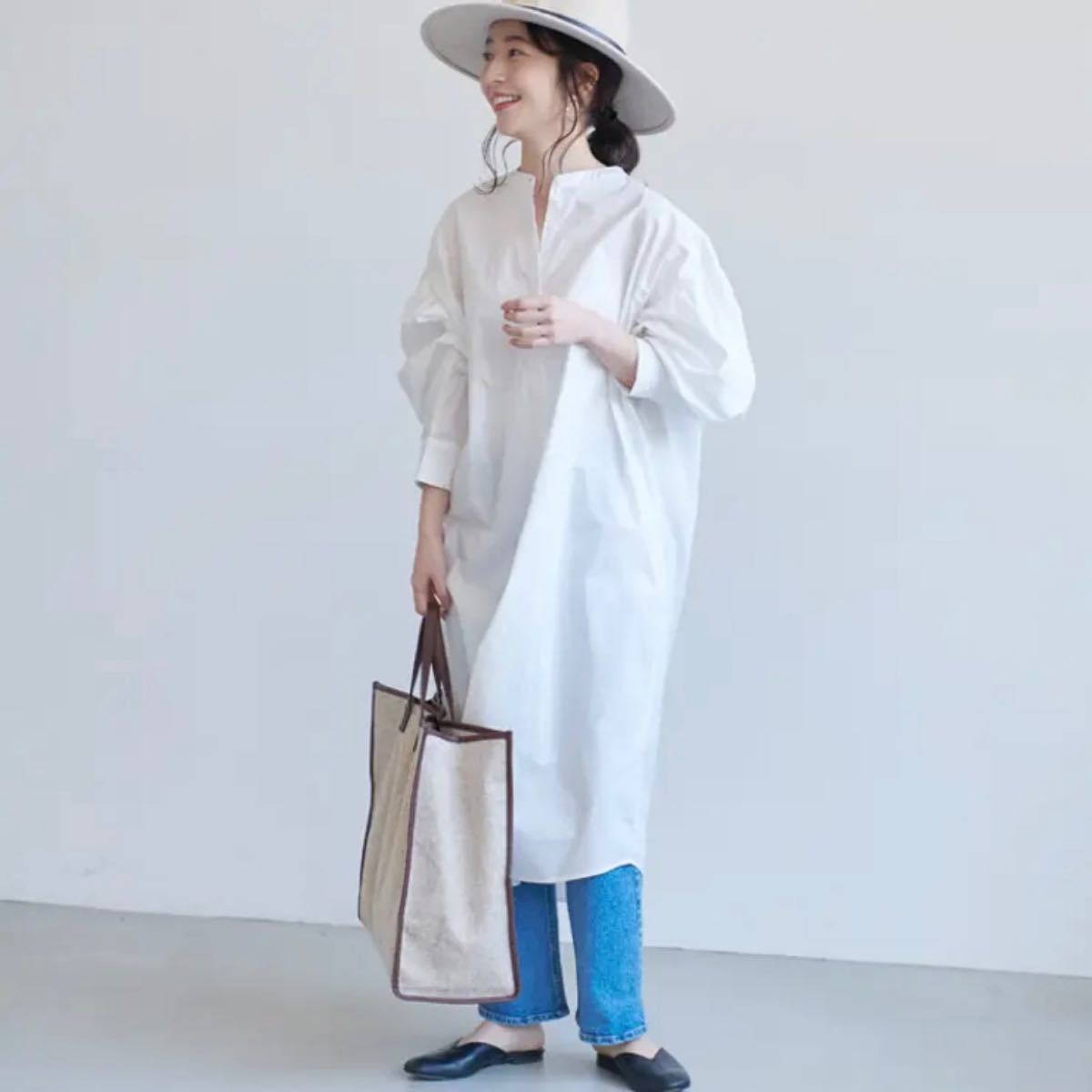 Paypayフリマ 美品 Coca シャツワンピース 白 Paypayフリマ 美品 Coca シャツワンピース 白