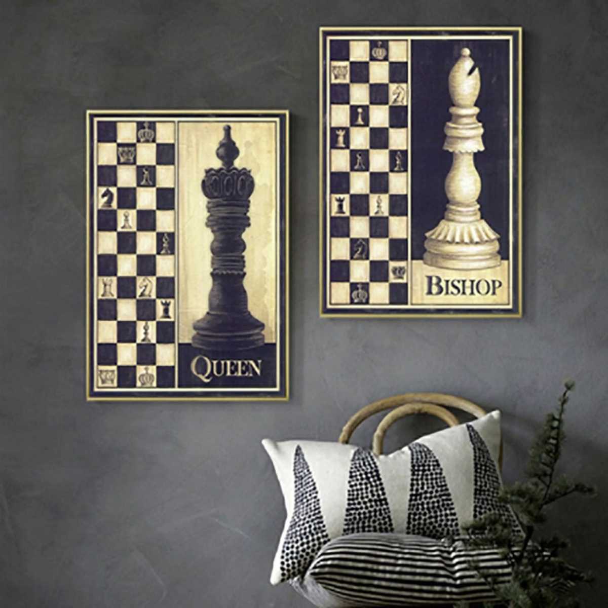 チェスの駒　ポスター　3枚セット　キング　クイーン　ナイト_画像3