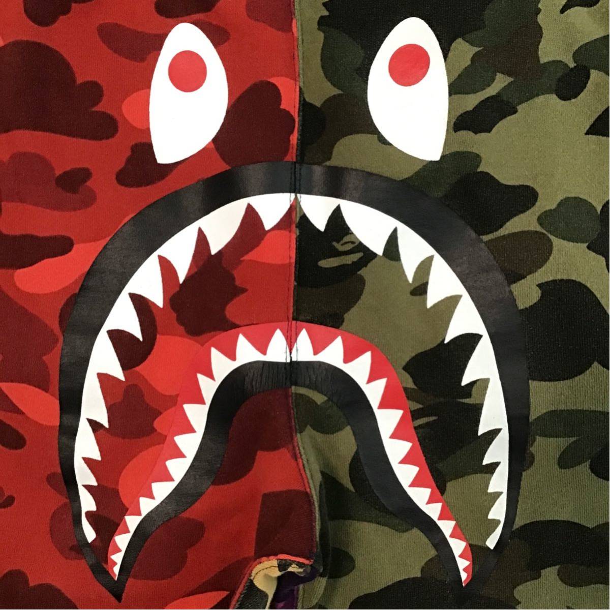 mix camo シャーク スウェットパンツ Mサイズ a bathing ape BAPE shark sweat pants エイプ ベイプ アベイシングエイプ crazy 迷彩 tgi52_画像3