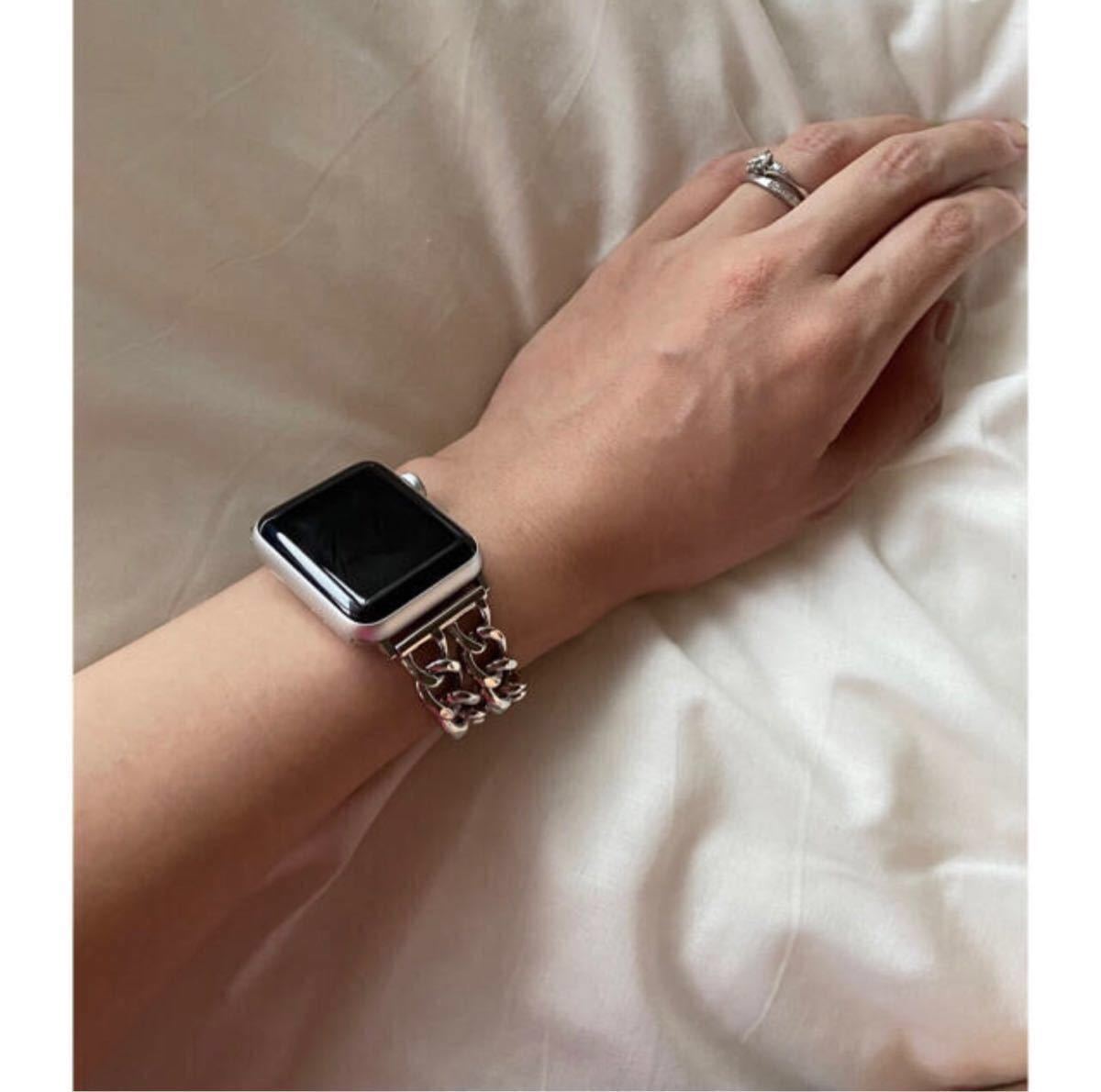 Apple Watch シングル チェーン ベルト バンド 38~40 mm