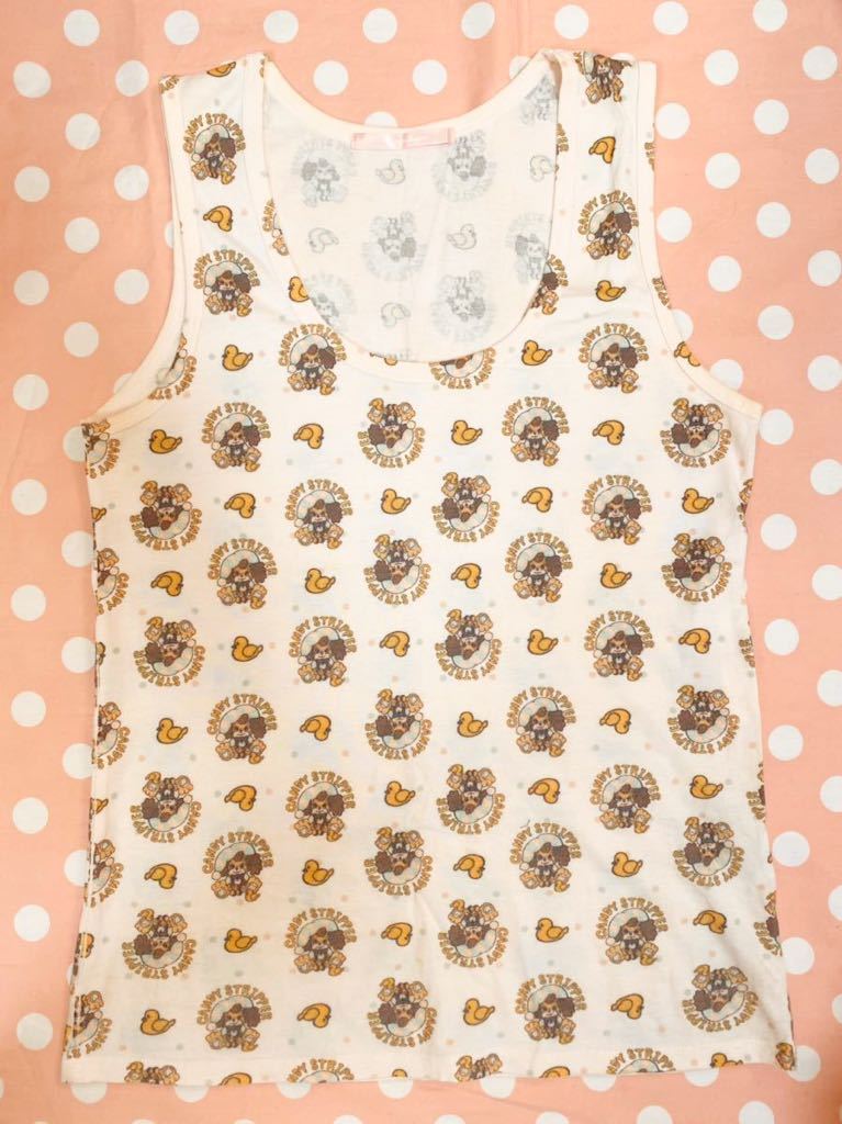 CANDYSTRIPPER can spa tank top character total pattern pretty pattern tank top .. fashion 