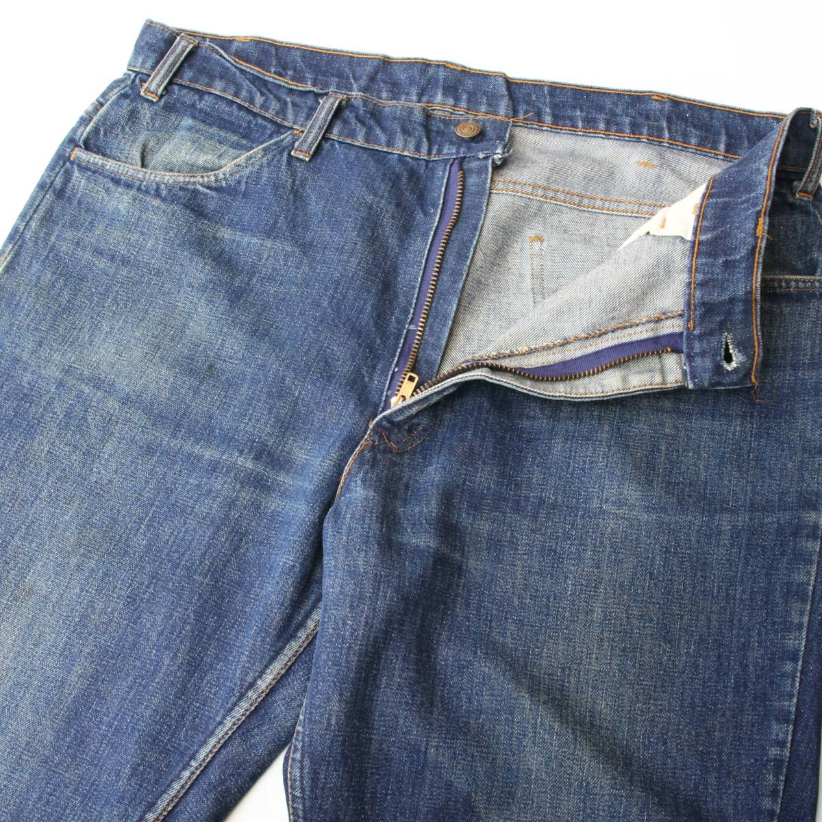 (14201)60s-70s LEVI'SリーバイスBIGEヴィンテージ ジーンズW38-W40 (リメイク米国製アメリカ60-70年代オレンジタブUSAビッグE刻印10TALON)_画像8