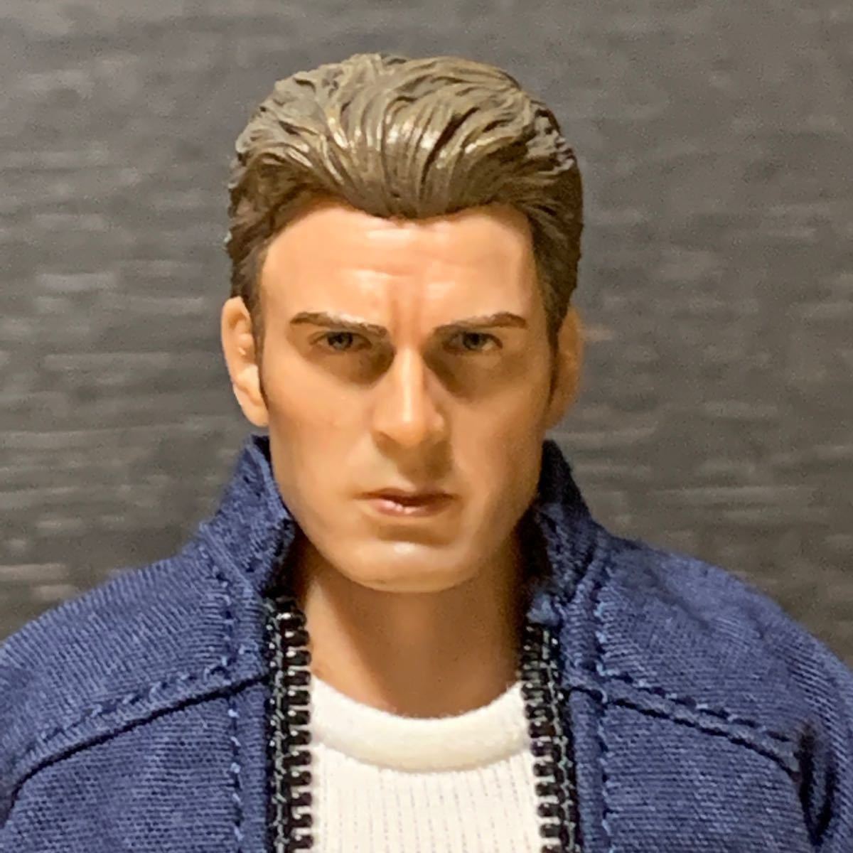 【中古品】Nota Studio 1/12 キャプテンアメリカ スティーブ・ロジャース フィギュア(別売の頭部パーツ付き)