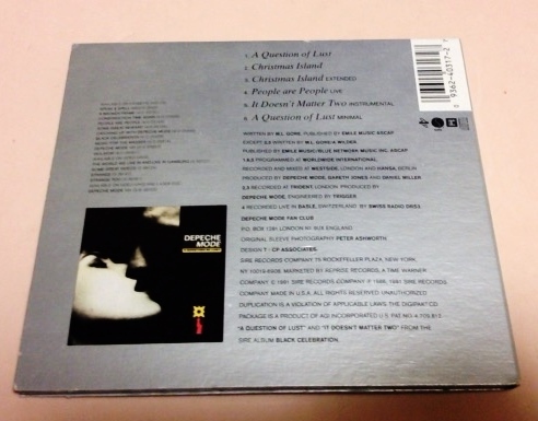 Depeche Mode(... режим ) 「A Question Of Lust」 US... упаковка  пластинка 