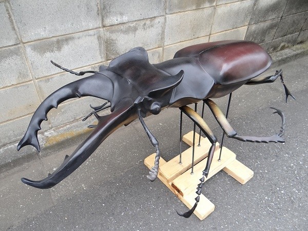  rare not for sale stag beetle Miyama stag beetle extra-large big huge figure insect Event interior length 110cm insect ornament . receipt Saitama prefecture 