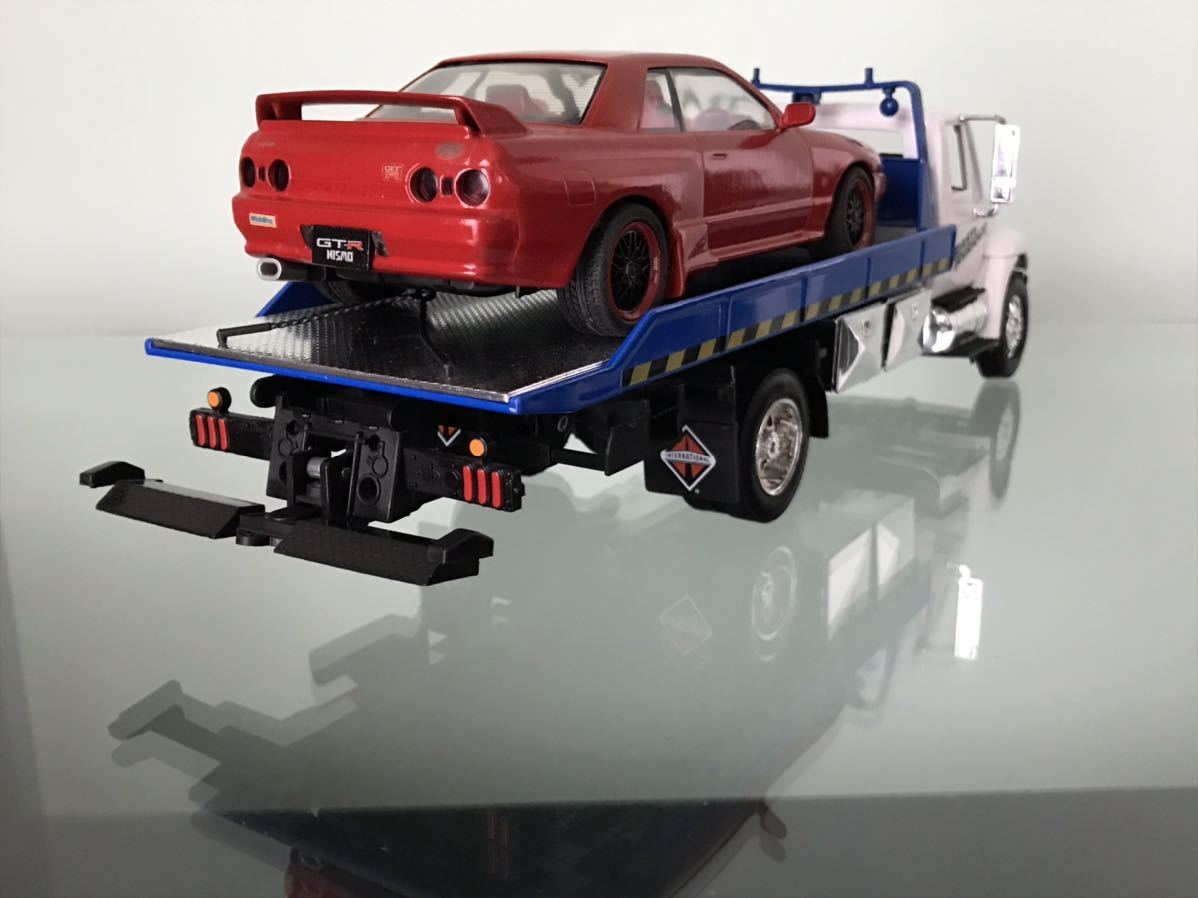 送料無料　1/24 トラック 積載車 ミニカー　日産 スカイライン R32 GT-R プラモデル　セット NISSAN SKYLINE_画像4