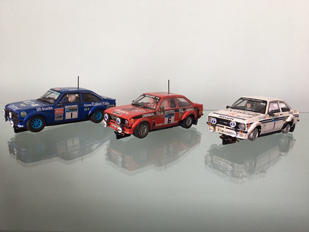 送料無料　1/32 スロットカー　3台セット　フォード　エスコート　ラリーカー　SLOTCAR FORD ESCORT