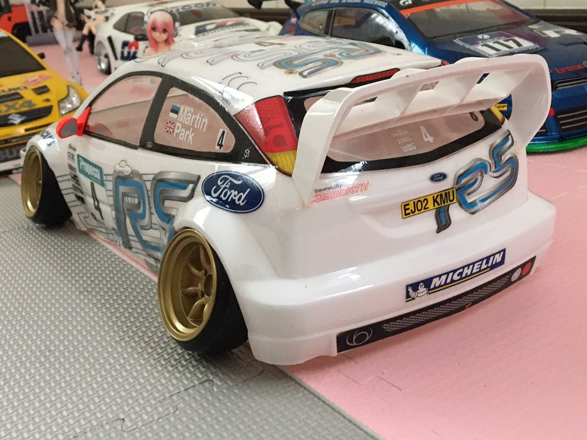 送料無料　1/10 フォード　フォーカス　ラリーカー　ラジコン　ボディ　タミヤ　TAMIYA FORD FOCUS RALLY CAR