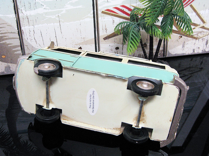  Vintage Surf декоративный элемент Wagon ( голубой ) железный миниатюра retro миникар серфинг коллекция машина запад набережная способ american смешанные товары 