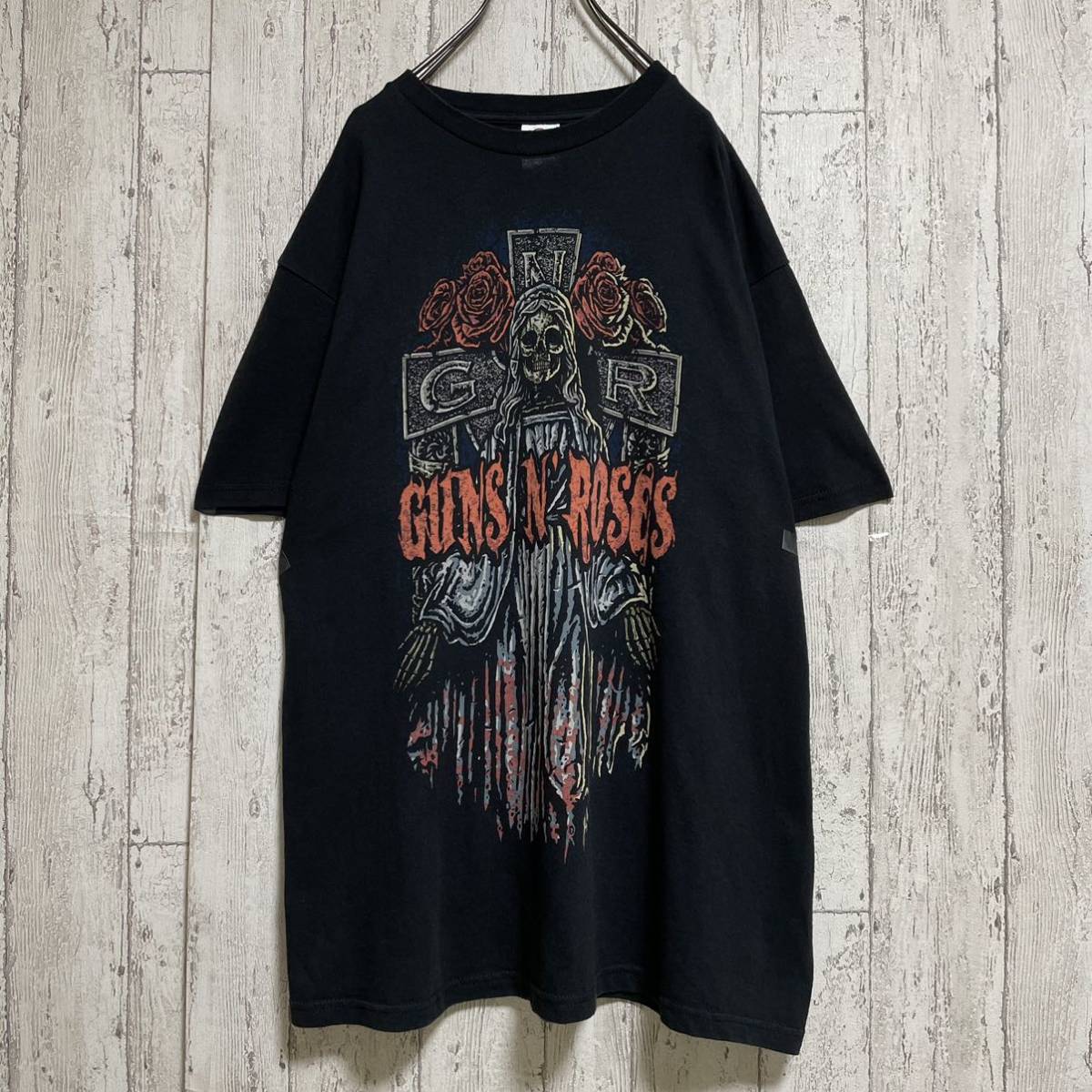 ☆送料無料☆ Guns N' Roses ガンズアンドローゼズ バンドTシャツ Lサイズ メキシコ製 ビッグプリント 2009 21-182