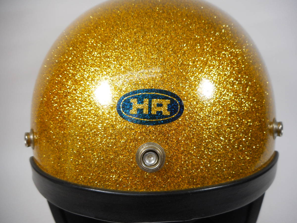 60s HA R-7M ヒロタケ アライ GOLD ジェットヘルメット ★60年代 新井広武 当時物 ARAI SHOEI 旧車 BELL 500TX CB750 Z1 Z2 マッハ SS750_画像6