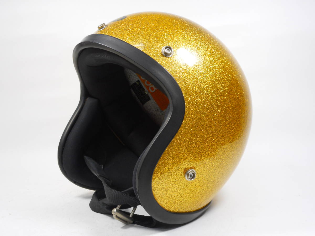 60s HA R-7M ヒロタケ アライ GOLD ジェットヘルメット ★60年代 新井広武 当時物 ARAI SHOEI 旧車 BELL 500TX CB750 Z1 Z2 マッハ SS750_画像1