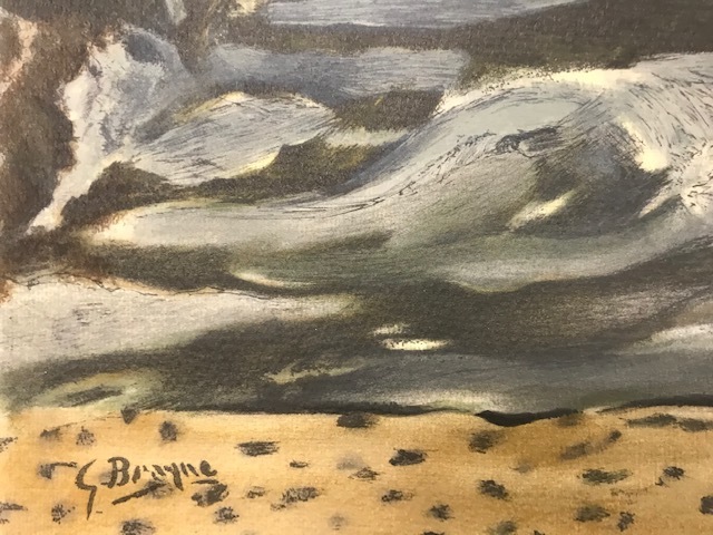 【特価】　≪ 　 ジョルジュ ブラック 　≫　　リトグラフ【石版画】 　　　LA VAGUE 　　　1968年 　　 GEORGES　BRAQUE