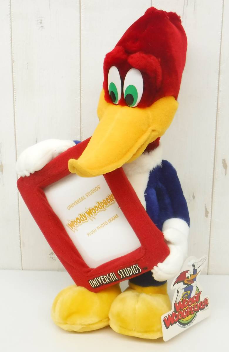  Showa Retro that time thing * retro picture frame soft toy *USJ universal Studio * first generation woody wood peka* tag attaching beautiful goods *37cm*PHOTO FRAME