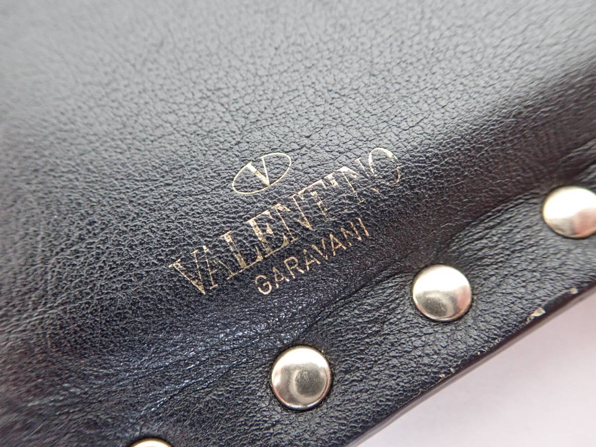 VALENTINO GARAVANI ヴァレンティノ・ガラヴァーニ コインケース レザー スタッズ 黒 ブラック カードケース 小銭入れ　a_画像6