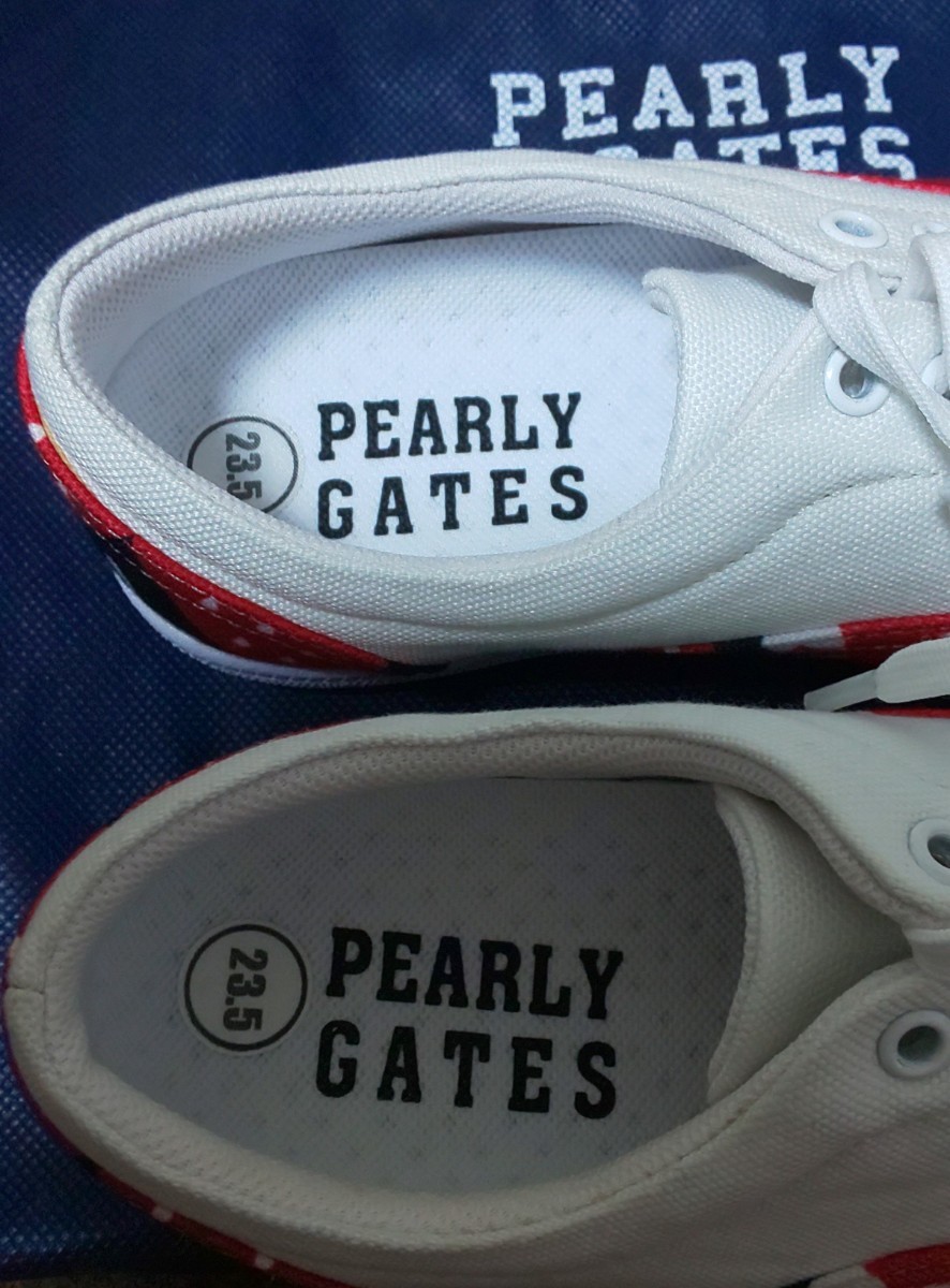 ゴルフシューズ 23.5cm パーリーゲイツ いちご柄 PEARLY GATES ゴルフシューズ 23.5cm パーリーゲイツ いちご柄 PEARLY GATES
