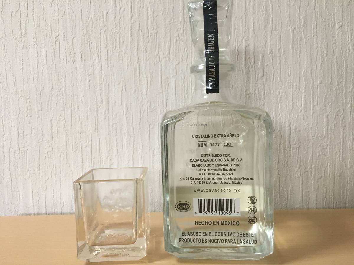  super rare!p mia m tequila rekavateoroCRISTALINO 750ml alcohol 36% shot glass attaching Mexico postage included 