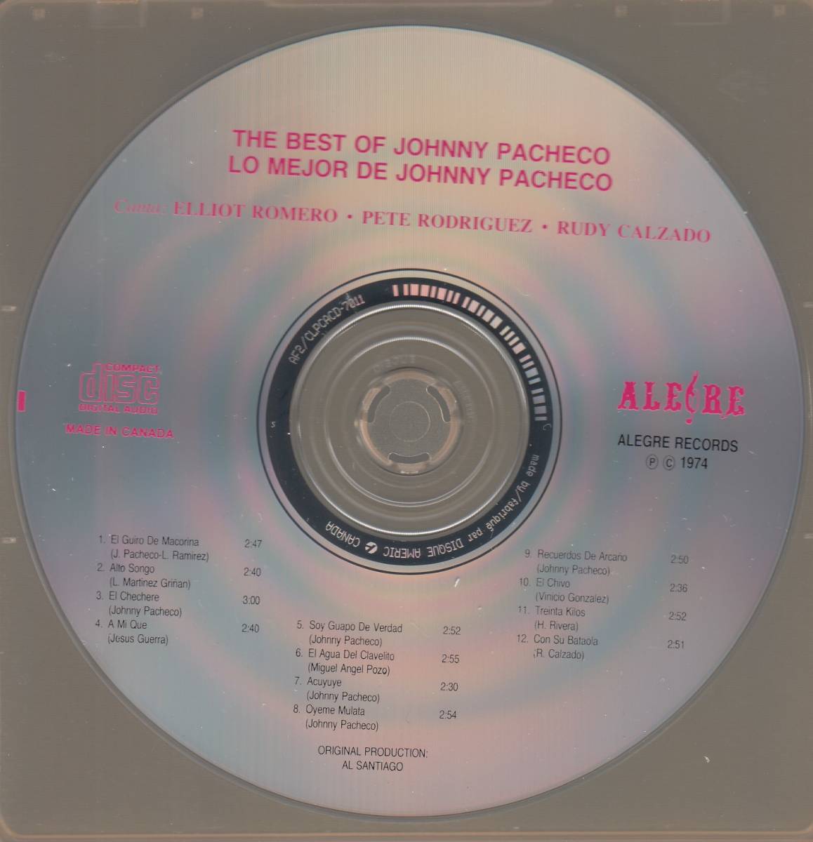 輸 Johnny Pacheco Lo Mejor De Pacheco FANIA RECORDS創設者 サルサ◆規格番号■CLPACD-7011◆送料無料■即決●交渉有_画像3