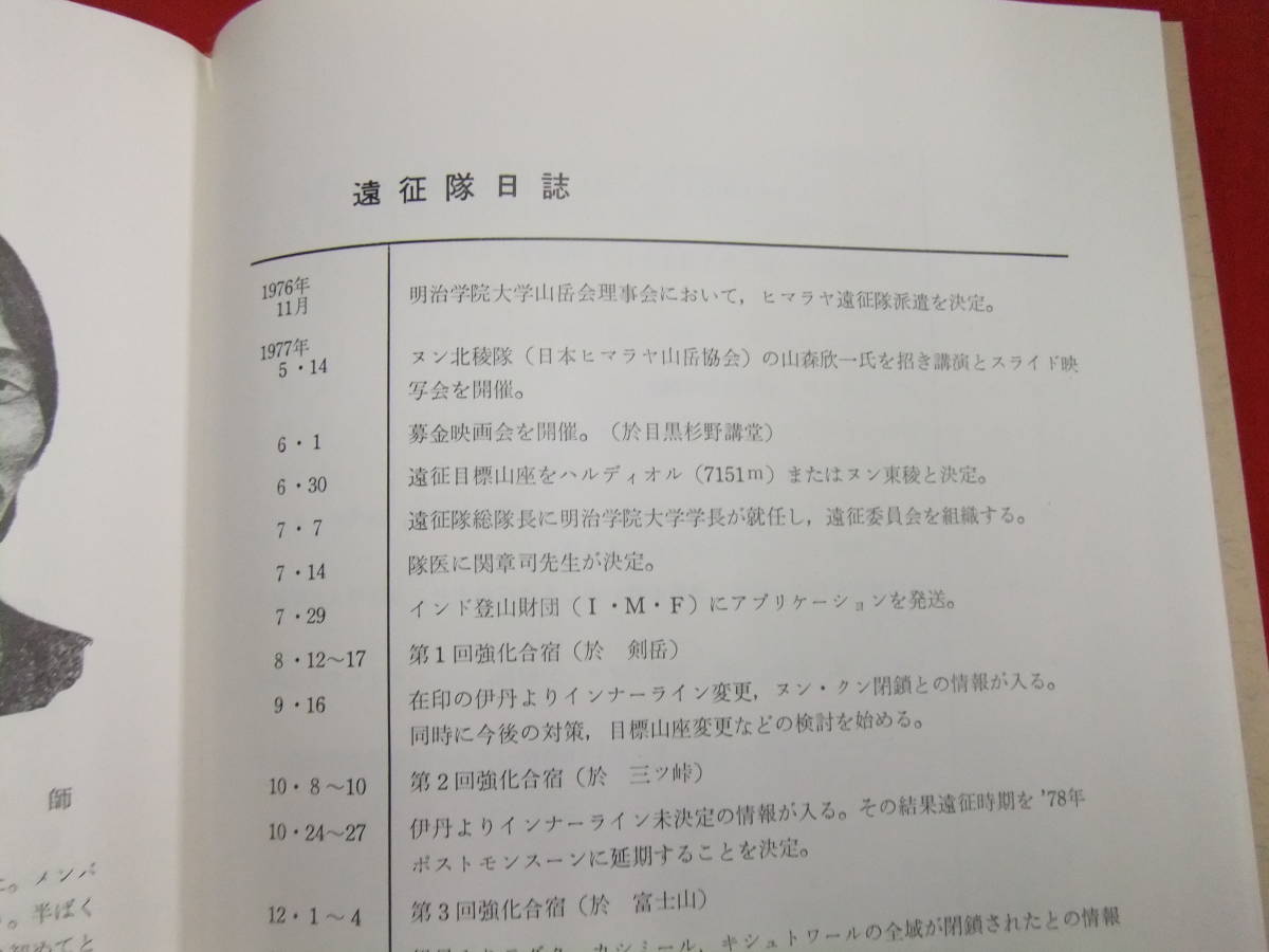 即決！「ヌン東稜　１９７８」明治学院大学ヒマラヤ遠征委員会編　明治学院創立100周年記念　山岳　登山_画像8