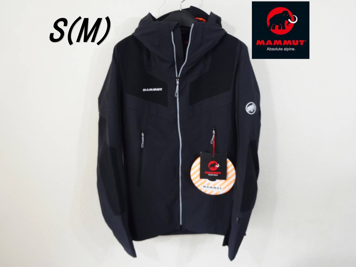 残1　プロ仕様 ストレッチ 防風 ソフトシェル S M 新品 防風ジャケット マムート ジャケット mammut Aenergy Pro SO Hooded Jacket 黒