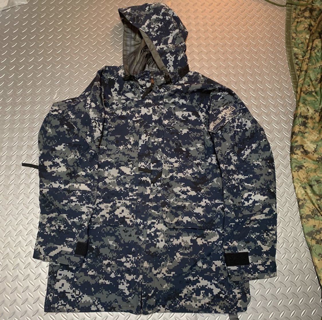 米軍 NAVY 実物 放出品 US MILITARY ECWCS GORE-TEX ゴアテックス パーカー サイズ S ミリタリー ナイロン デジタルカモ 迷彩 海軍