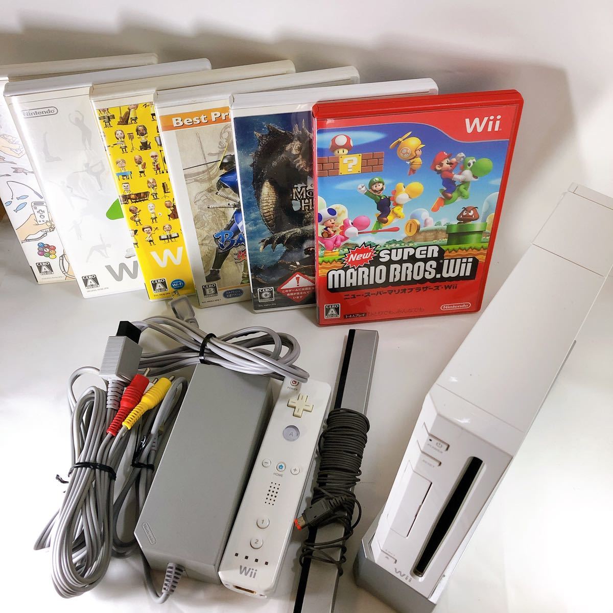 任天堂Wii 本体、付属品、 ソフト6本セット