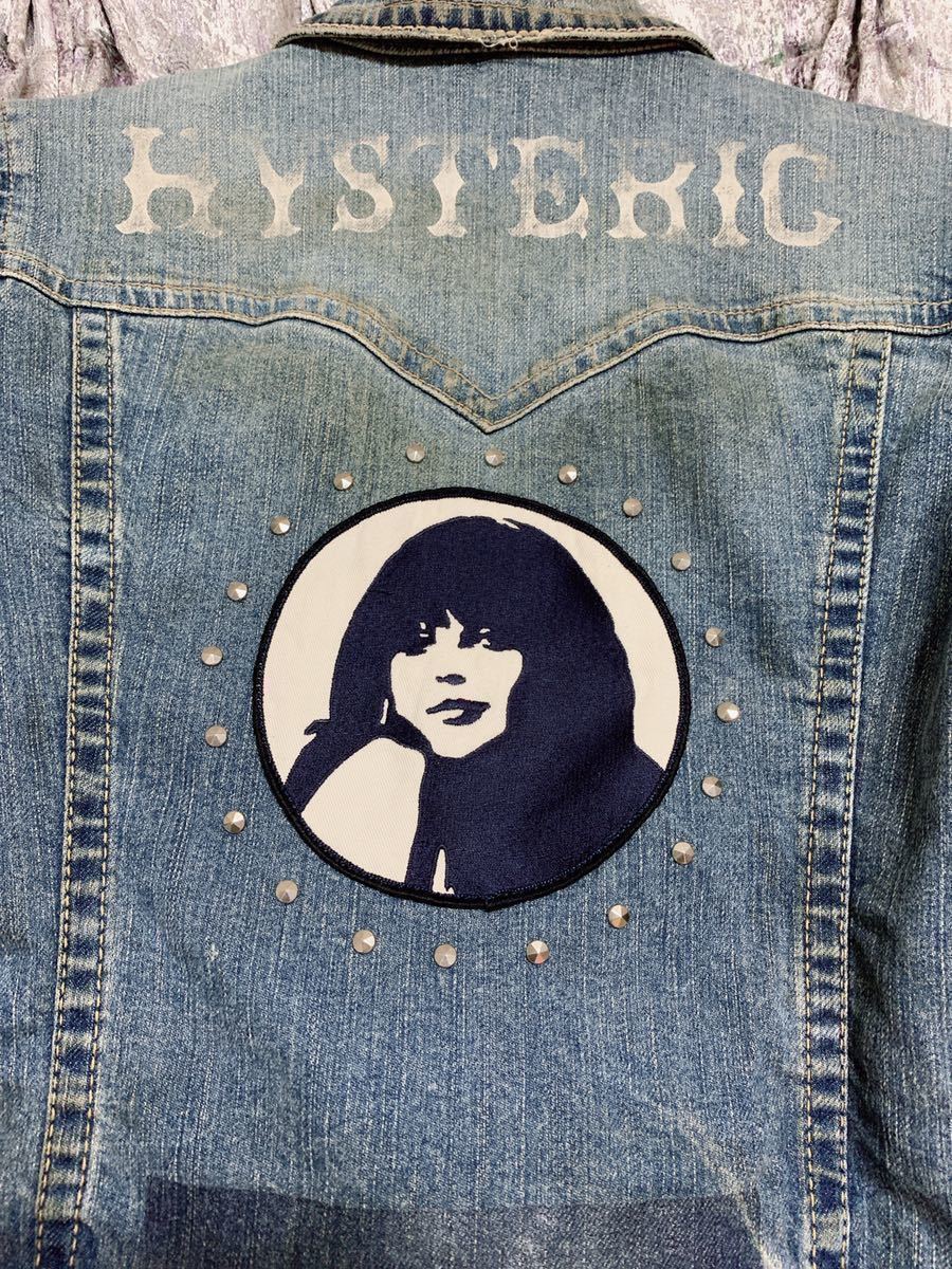 ヒステリックグラマー HYSTERIC GLAMOUR Gジャン デニム ジャケット ジャンパー ブルゾン ダメージ加工 サークル ガール girl スタッズ_画像1