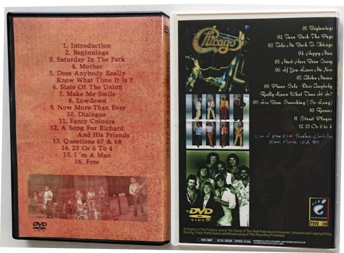 【送料無料】シカゴ(ブラスロック・バンド) Chicago DVD2枚[Live In Japan 1972]+[Second Beginning 1979]ピーター・セテラ,テリー・キャス_画像2