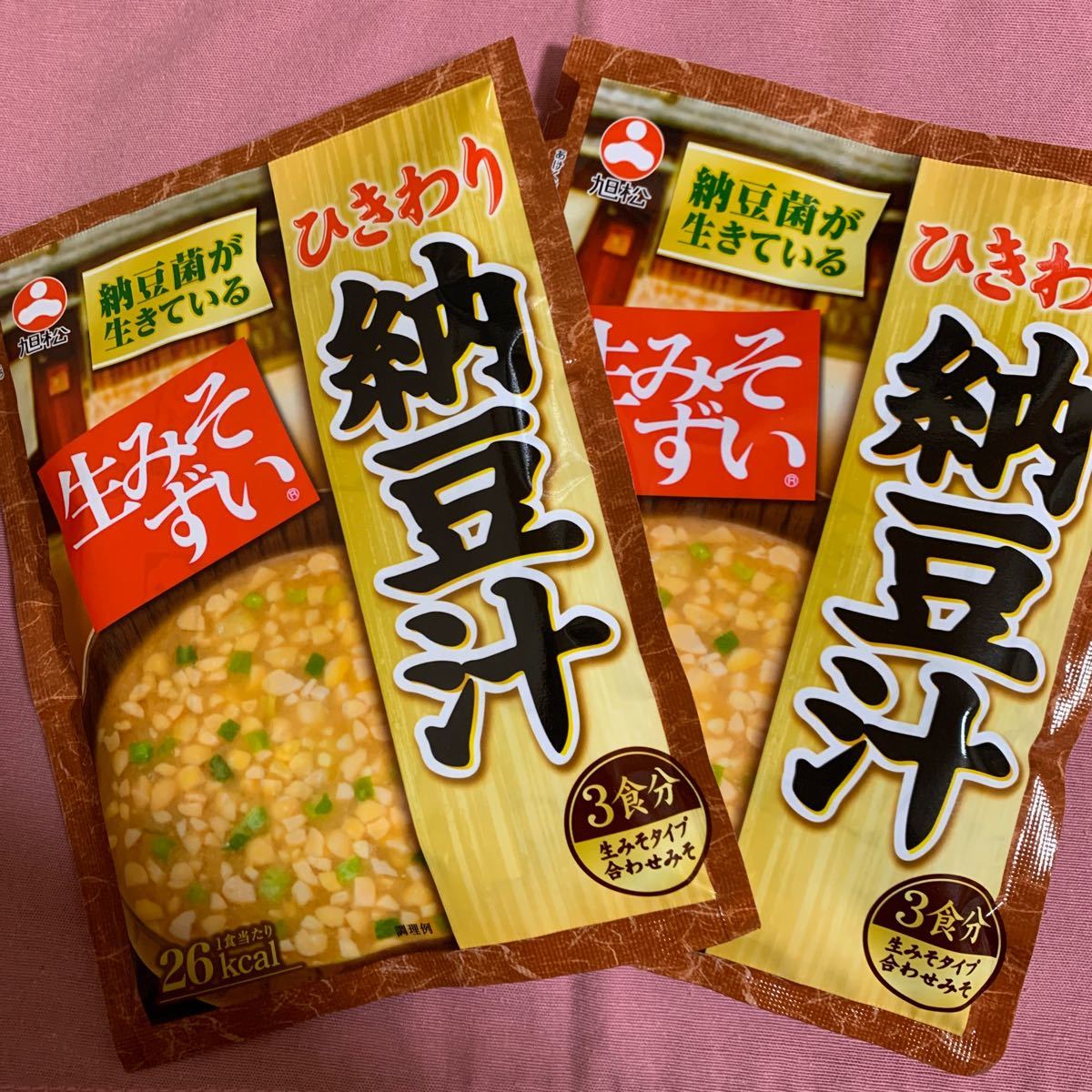 信頼 旭松食品 袋入 生みそずい ひきわり納豆汁 3食 46.5g×30袋 送料無料
