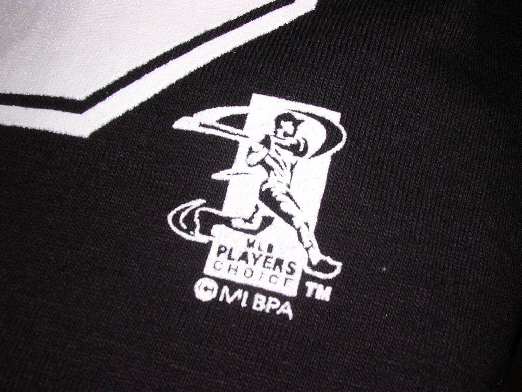 美品 90s USA製 Majestic MLB Tampa Bay Devil Rays #40 ALVAREZ Tシャツ XL 黒 vintage old レイズ ナンバリング デビルレイズの画像8