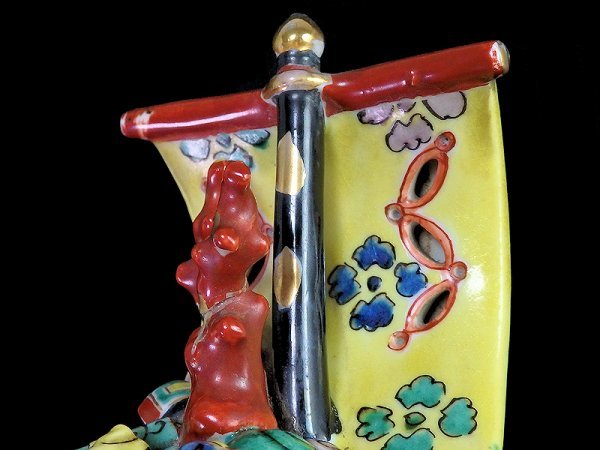 fbdi-D987m 古伊万里 色絵 寶像香爐 宝船香炉 宝尽くし香炉 合箱