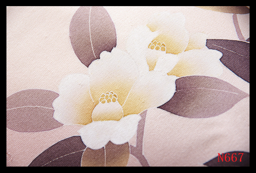 [N667] west . excellent article hand .... dyeing . flower writing sama .. color light Sakura high class fine art silk Nagoya obi as good as new * inspection *. kimono double-woven obi Nagoya obi obi shime 