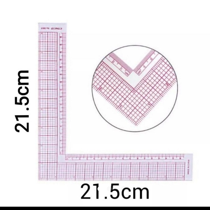 ＆パッチワークL字型 90℃ 裁縫定規 正方形ルーラーキルティング裁縫道具
