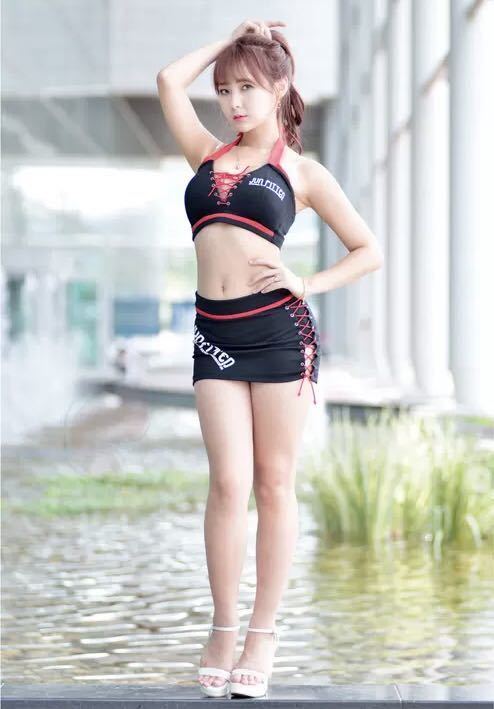 レースクイーン ロゴ入り RQ 衣装 キャンギャル コスプレ コンパニオン 上下セット ブラック&レッドライン セパレート
